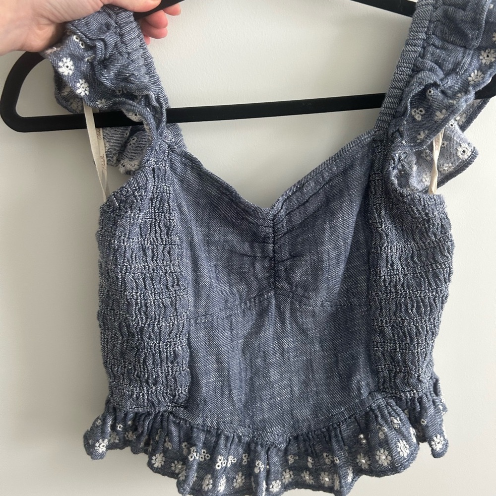 Cleobella Chic Blue Ruffle Top - Picture 8 of 8